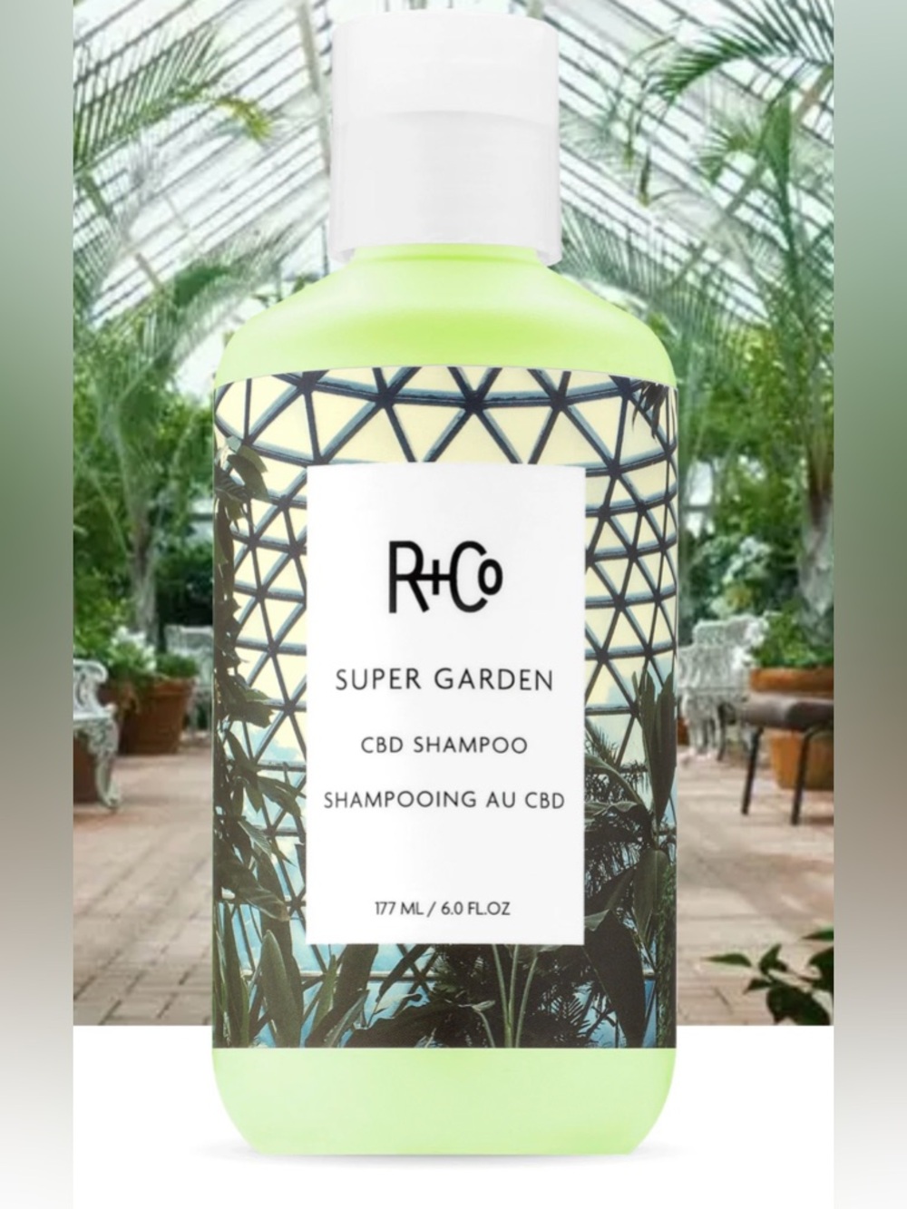 $36 Authentic R+Co SUPER GARDEN CBD SHAMPOO 177ML (6.0 OZ)